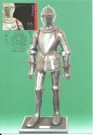 30923 - Carte Maximum - Portugal - 150 Anos Museu Militar Lisboa - Armadura 1565 D. Sebastião - Armure Armor - Maximumkaarten