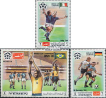 Jemen (Königreich) 1150A-1152A (kompl.Ausg.) Postfrisch 1970 Sieger Fußball-WM 70, Mexiko - Yémen