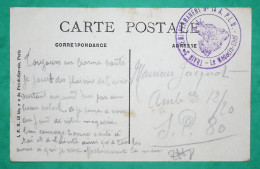 FRANCHISE MILITAIRE FM TRAIN SANITAIRE SEMI PERMANENT N°14 CARTE POSTALE MONTIER EN DER HAUTE MARNE WW1 COVER FRANCE - WW I