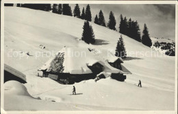 12031479 Rothbad Skihuette Alphuette Brunialp Winterpanorama Rothbad - Sonstige & Ohne Zuordnung