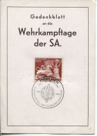 Deutsches Reich Sonderkarte Wehrkampftage Sonderstempel München 20.9.42 - Brieven En Documenten
