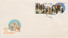 Enveloppe  FDC  1er  Jour    VIETNAM    Chiens   1989 - Perros