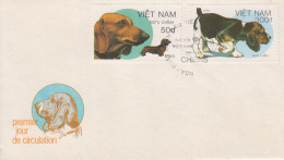 Enveloppe  FDC  1er  Jour    VIETNAM    Chiens   1989 - Perros