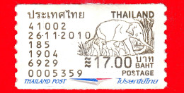 TAILANDIA - THAILAND - Usato - 2010 - Etichetta ATM Elefante - Elephant ATM Label - 17.00 - Thaïlande