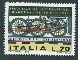 Italia, Italy, Italien, Italie 1975; Congresso Delle Ferrovie, Congress Of Railways. Serie Completa. New. - Trenes