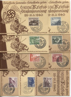 Deutsches Reich # 730-8 KdF-Sonderkarten 9 Stück WHW-Straßensammlung Sonderstempel 31.3.40 - Lettres & Documents