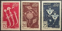 Maroc  320/322 ** MNH. 1953 - Maroc (1956-...)