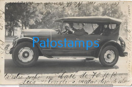 229079 REAL PHOTO AUTOMOBILE OLD CAR AND MAN'S POSTAL POSTCARD - Photographie