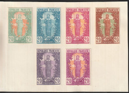 CONGO - 6 Epreuves Privées Sur Carton " Femme Bakalois " - Unused Stamps