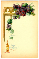 MENU Illustré Signé Liqueur Des Pères Chartreux Tarragone ( Alcool ) - Menu