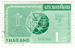 T+ Thailand 1965 Mi 446 Fernmeldeunion - Tailandia