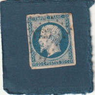 ///   FRANCE /// N° 14 Bleu 20cts  Bleu Terne Sur Chamoix Papier Mince -- RARE - 1853-1860 Napoleon III