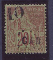 Gabon Nï¿½2 10c Dubois Surcharge Sur 20c Signï¿½ Sans Neuf Sans Gomme SUP - Nuovi