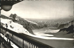 12022979 Jungfraujoch Ausblick Vom Berghaus Fernrohr Aletschgletscher Alpenpanor - Sonstige & Ohne Zuordnung