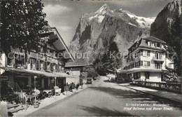 12022819 Grindelwald Hauptstrasse Hotel Bellevue Bazar Wetterhorn Berner Alpen G - Sonstige & Ohne Zuordnung