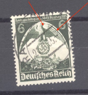 Allemagne  - Reich :  Mi  586 Pf II  (o)  Variété: Manque De Gravures à Droites - Used Stamps