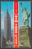 127673/ NEW YORK CITY, Empire State Building And Statue Of Liberty - Tarjetas Panorámicas