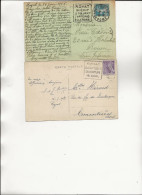 ROYAT- PUY DE DOME - 2 CARTE AVEC OBLITERATION DAGUIN  DIFFERENTES - Mechanical Postmarks (Other)