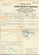 Certificat Individuel De Rapatriement De Réfugié Par Chemin De Fer  BRIVE LA GAILLARDE  1940 - 1939-45