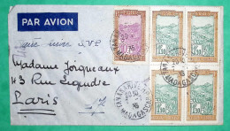 LETTRE PAR AVION TANANARIVE MADAGASCAR POUR PARIS 1935 LETTRE COVER FRANCE - Aéreo