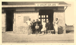 St Vincent Sur Jard * 2 Photos Ancienne * La Gare Et Les Quais * Train Ligne Chemin De Fer Vendée * 11x7cm - Autres & Non Classés
