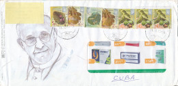 Ukraine Registered Cover Sent Air Mail To Cuba 21-10-2015 Topic Stamps - Ukraine