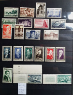 05 - 24 - France - Année 1952 ** - MNH - N°927 + Série Hommes Célèbres * - MH  - Cote : 91 Euros - Unused Stamps