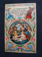 Italie - Botticelli-Incoronazione , Très Belle Carte Gaufrée Envoyée En 1904 - Paintings
