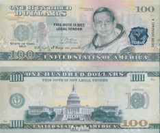 USA 100 Dollars Souvenirschein USA Bankfrisch 2022 US State Ohio Astronaut - Federal Reserve Notes (1928-...)