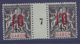 Gabon ** Nï¿½7 Type Groupe 10c Sur 45 Millesime 7 Luxe (tirage 2586) - Unused Stamps