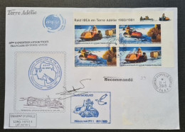 TAAF,  Timbres Numéros 737 Et 738 ×2 Oblitérés De Terre Adélie Le 21/1/2015. - Lettres & Documents