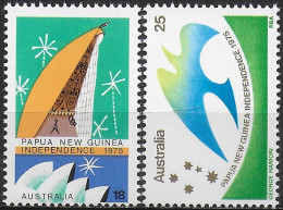 1975 Australia Independence Of Papua New Guinea 2v. MNH SG. N. 610/611 - Other & Unclassified