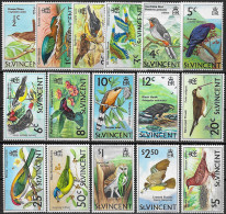 1970 St Vincent Birds 16v. MNH SG N. 285/300 - Andere & Zonder Classificatie