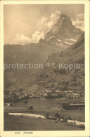 12012389 Zermatt VS Gesamtansicht Mit Matterhorn Walliser Alpen  - Other & Unclassified