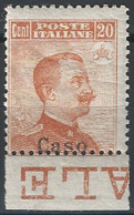 1917 Egeo Caso 20c. Arancio Mc MNH Sassone N. 9 - Sonstige & Ohne Zuordnung