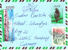 Pakistan Registered Uprated Postal Stationery Air Mail Cover Sent To Germany 2000 - Pakistán