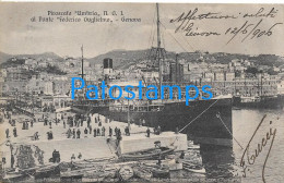 229091 ITALY GENOVA SHIP PIROSCAFO UMBRIA CIRCULATED TO ARGENTINA POSTAL POSTCARD - Autres & Non Classés