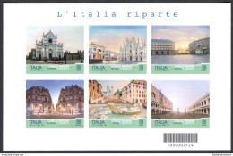 2021 Italia - Repubblica, Turistica - L'Italia Riparte - Foglietto - Nuovo, Tiratura 45.000 Esemplari, MNH** - Blocchi & Foglietti