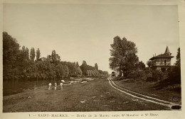 CPSM (Val De Marne) SAINT MAURICE. Bords De La Marne Entre St Maurice Et St Maur - Saint Maurice