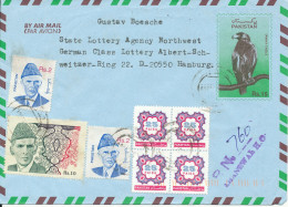 Pakistan Registered Uprated Postal Stationery Air Mail Cover Sent To Germany 2000 - Pakistán