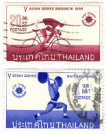 T+ Thailand 1966 Mi 458 461 Sportwettkämpfe - Thaïlande