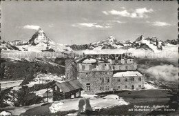 12009859 Gornergrat Zermatt Kulm Hotel Mit Matterhorn Dent Blanche Walliser Alpe - Other & Unclassified