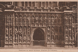 Postcard - Portion Of West Screen, Exeter Cathedral - No Card No  - Very Good - Non Classificati