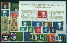 BRD Postfrisch 1959 Mit 310-311 A Und B Kompletter Jahrgang In Sauberer Erhaltung  - Neufs