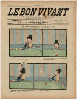 Revue Avec Couverture Theme Jeu De Billard Francais LE BON VIVANT 1902 - Unclassified