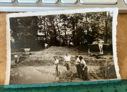 REAL PHOTO METIER -  CHANTIER , Travaile Decauville, Rails Le Groupe De Travail 1937 - Berufe