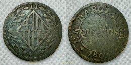 3907 ESPAÑA 1809 JOSE NAPOLEON 2 CUARTOS BARCELONA 1809 - Colecciones