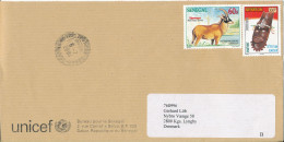 Senegal Unicef Cover Sent To Denmark 6-7-2004 Topic Stamps - Senegal (1960-...)