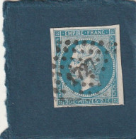 ///   FRANCE /// N° 14 Bleu 20cts  Bleu Obl  LILLE N°  1727 - 1853-1860 Napoleon III