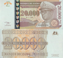 Zaire Pick-Nr: 72a Bankfrisch 1996 20.000 Nouveaux Zaires - Zaïre